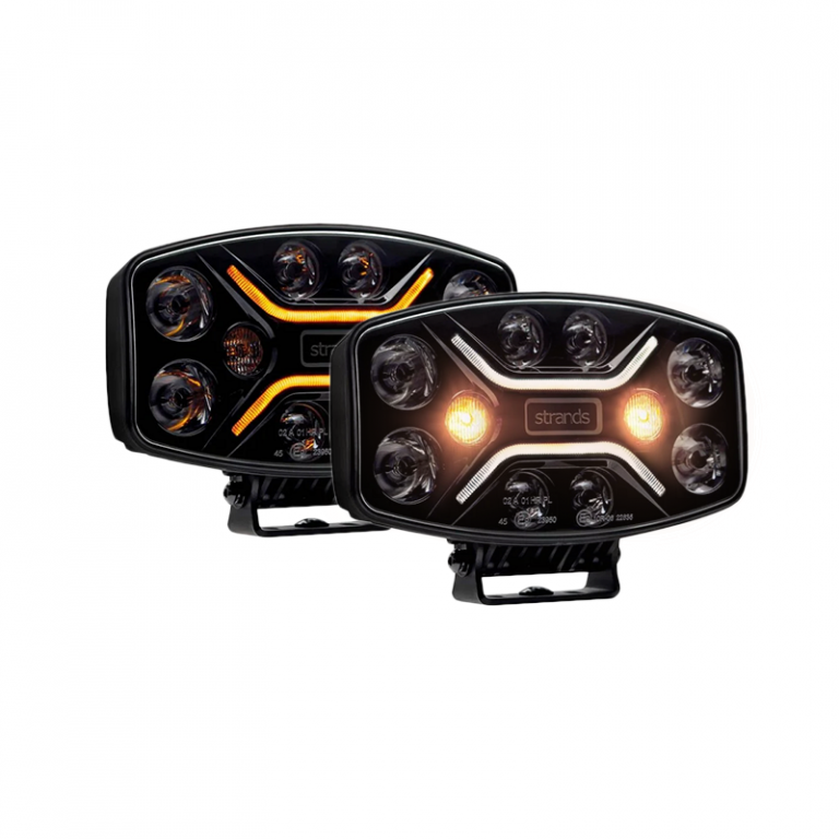 Strands Dark Knight Insane Full-LED-Fernscheinwerfer mit Blitzer - geeignet für 12 und 24 Volt Betrieb - Strands 270698 - EAN: 7350133810308