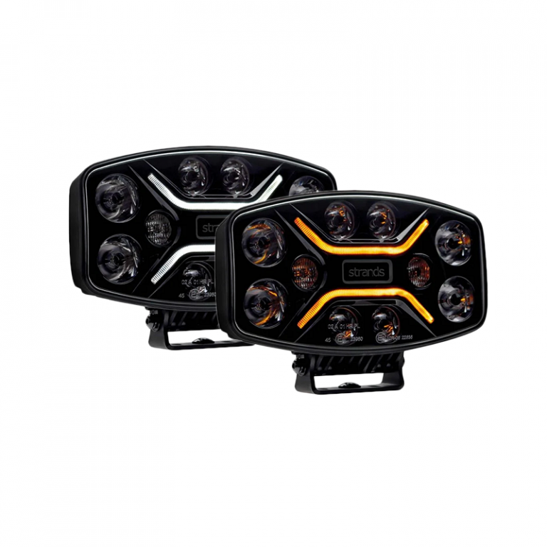 Strands Dark Knight Insane Full-LED-Fernscheinwerfer mit Blitzer - geeignet für 12 und 24 Volt Betrieb - Strands 270698 - EAN: 7350133810308
