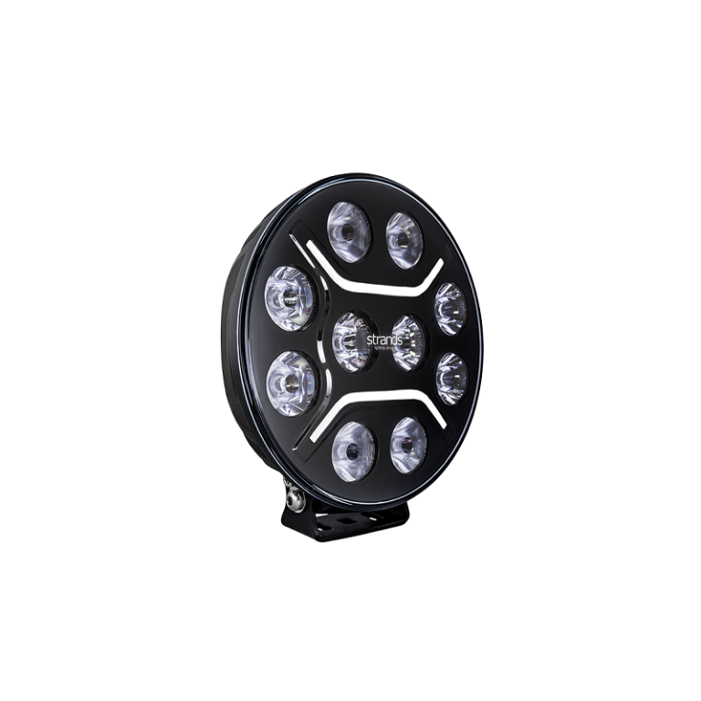 Strands Dark Knight Intense 9 Zoll Full-LED-Fernscheinwerfer - geeignet für 12 und 24 Volt Betrieb - Strands 270928 - EAN: 7350133816379