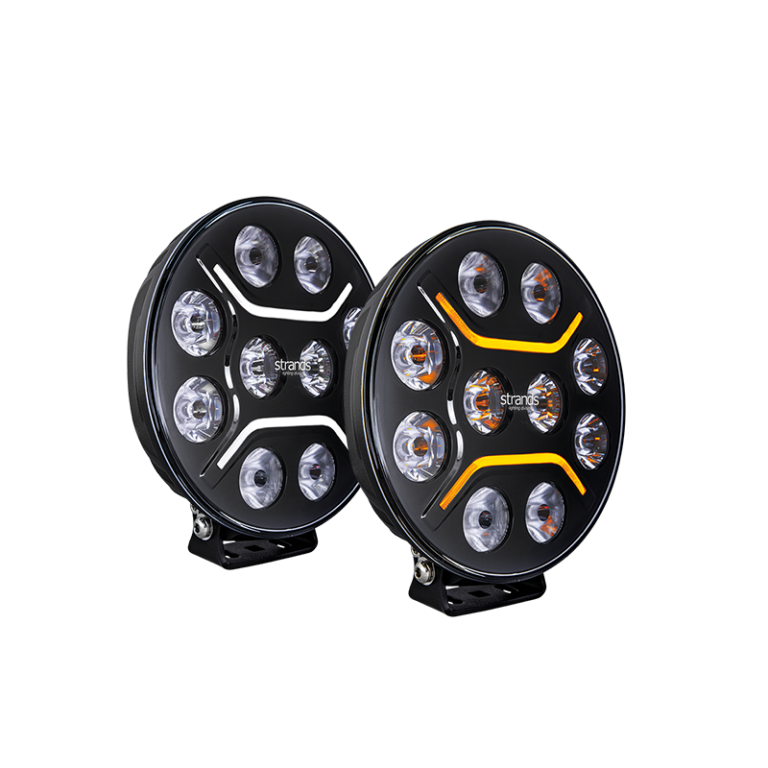 Strands Dark Knight Intense 9 Zoll Full-LED-Fernscheinwerfer - geeignet für 12 und 24 Volt Betrieb - Strands 270928 - EAN: 7350133816379