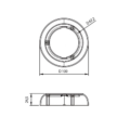 Dasteri opbouwframe interieur lamp