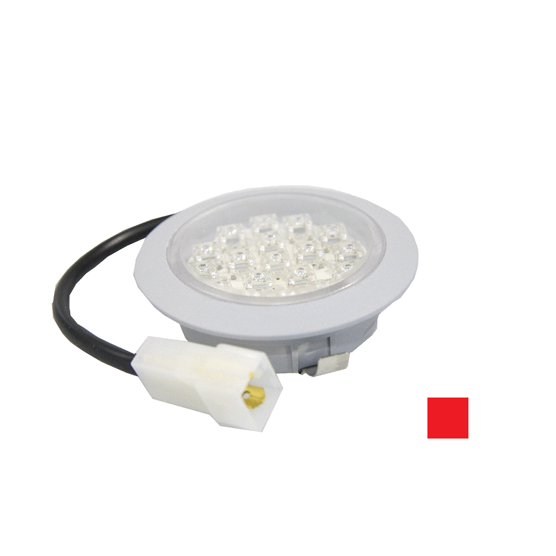 Dasteri LED Innenleuchte ROT – LED Innenspot, der für eine LKW-Kabine geeignet ist – ROT LED SPOT DIMMBAR