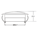Afmetingen Dasteri LED interieur spot