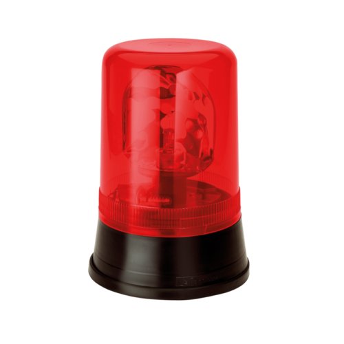 AEB 595 rotating beacon with RED colored shade - suitable for 24 volt use - EAN: 5414184010802