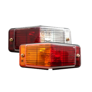 Dubbelbrander met oranje / rood glas