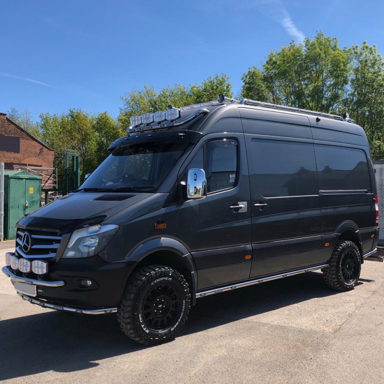 Mercedes-Benz Sprinter with lights and air horn