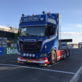 Scania Next Gen vrachtwagen met een RVS luchthoorn op circuit van Zandvoort