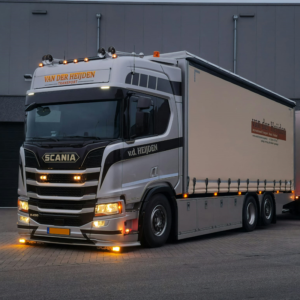 Scania Next Gen truck with a stainless steel horn
