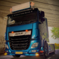 DAF XF vrachtwagen met vierkante / classic lichtbak - Nedking LED lichtbak 130x40cm - EAN: 6090432717779