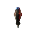 Nedking spiegellamp rood/wit - met BA15S lampfitting - geschikt voor 12 en 24 volt gebruik - EAN: 6090431347397