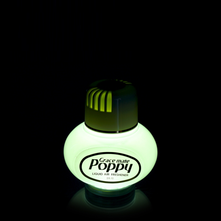 Poppy LED-Ring WEISS - LED-Beleuchtung der Marke Poppy Grace Mate® - Passend unter die Lufterfrischer-Flaschen - EAN: 7111309548520