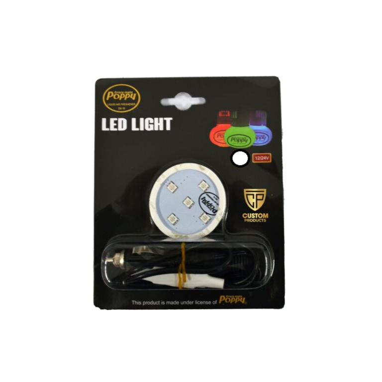 Poppy LED-Ring WEISS - LED-Beleuchtung der Marke Poppy Grace Mate® - Passend unter die Lufterfrischer-Flaschen - EAN: 7111309548520
