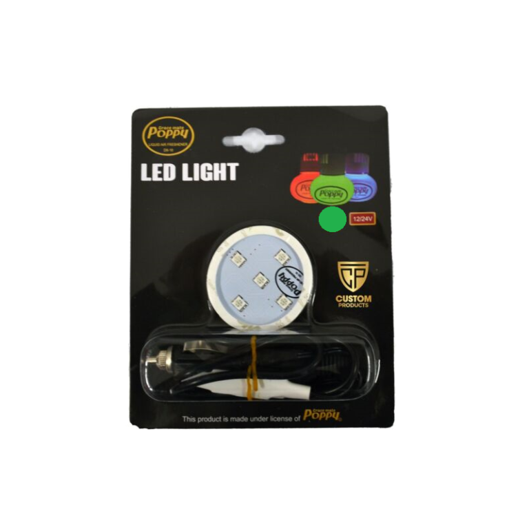Poppy LED-Ring GRÜN - LED-Beleuchtung der Marke Poppy Grace Mate - Passend unter die Lufterfrischer-Fläschchen - EAN: 7111306148013