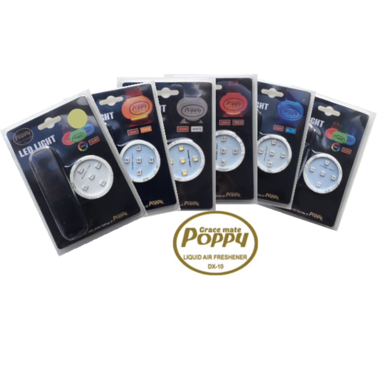 Poppy LED-Ring GRÜN - LED-Beleuchtung der Marke Poppy Grace Mate - Passend unter die Lufterfrischer-Fläschchen - EAN: 7111306148013