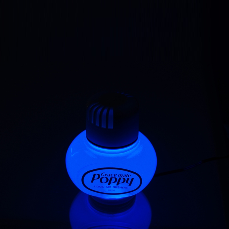 Poppy LED-Ring BLAU - LED-Beleuchtung der Marke Poppy Grace Mate - Passend unter die Lufterfrischer-Flaschen - EAN: 7111302887923