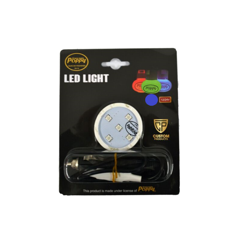 Poppy LED-Ring BLAU - LED-Beleuchtung der Marke Poppy Grace Mate - Passend unter die Lufterfrischer-Flaschen - EAN: 7111302887923