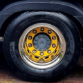 RVS wielring 22,5 inch ALU - wielring open voor vrachtwagen wiel met 10 bout gaten - geschikt voor ALU / ALCOA velg