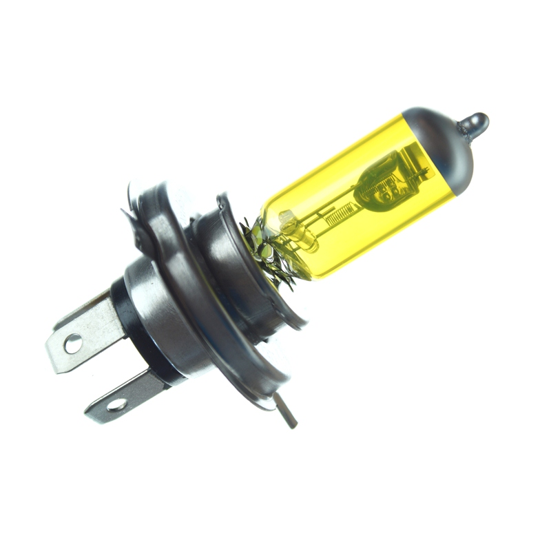 Michiba H4 halogen lamp YELLOW 24V - yellow lamps that are suitable for the truck - ATTENTION DO NOT touch the lamp on the glass