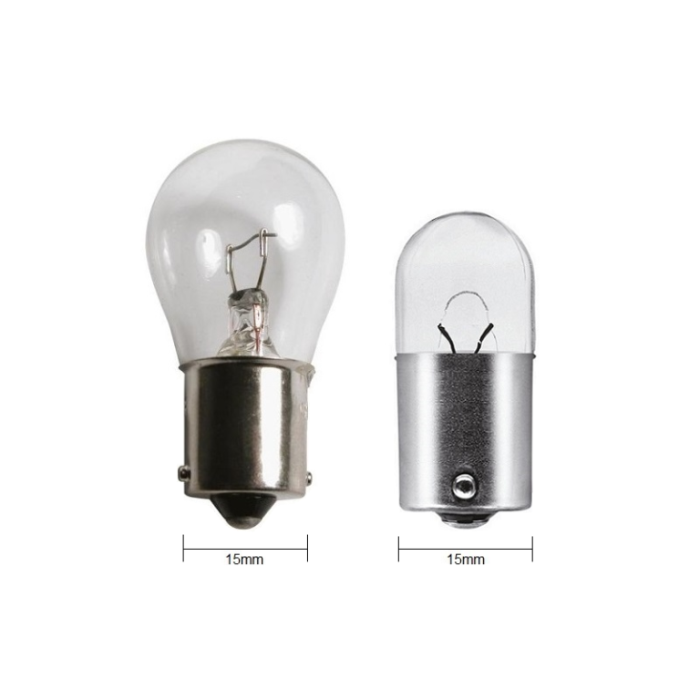Nedking BA15S LED bulb ORANGE - LED bulb for 12 and 24 volt use - equipped with 8 SMD LEDs