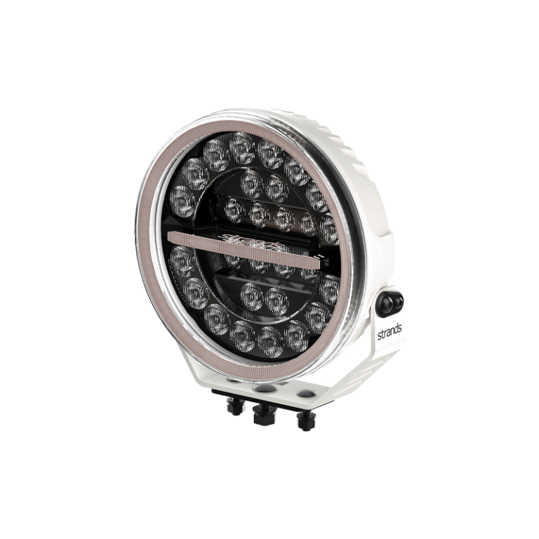 Strands Firefly full LED spotlight 9 inch WHITE - A revolutionary driving light that stands out by blending in with your vehicle - STUNNING - suitable for car, truck, camper, tractor and more - operates on 12 and 24 volts - EAN: 7350133816348 - Strands 270957