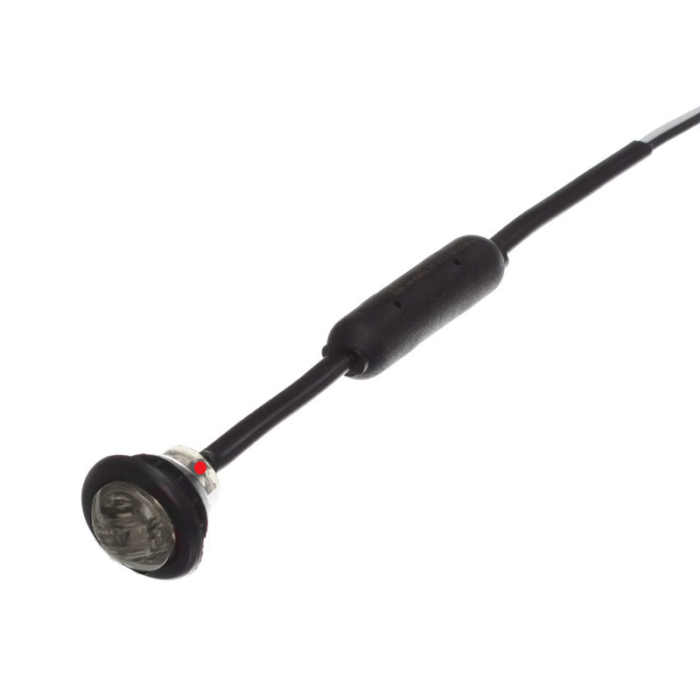 NEDKING LED markeringslamp 28mm ROOD met DONKER / SMOKE glas - voor truck en trailer - EAN: 6090541653685