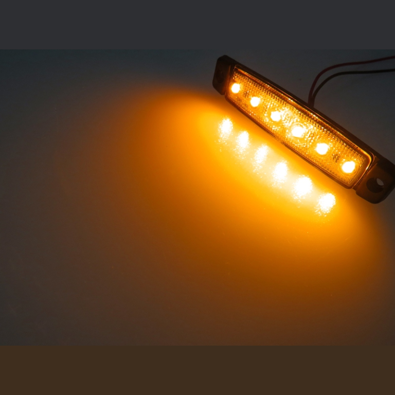 Dasteri 6 LED marker light ORANGE - outline marker light for truck and trailer - suitable for 24 volt use - EAN: 6090541195123