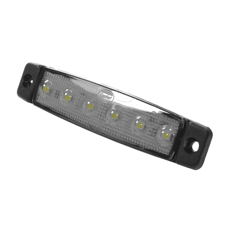 Dasteri 6 LED markeringslamp HELDER WIT - contourlamp voor truck en trailer - geschikt voor 24 volt gebruik - EAN: 6090541019047