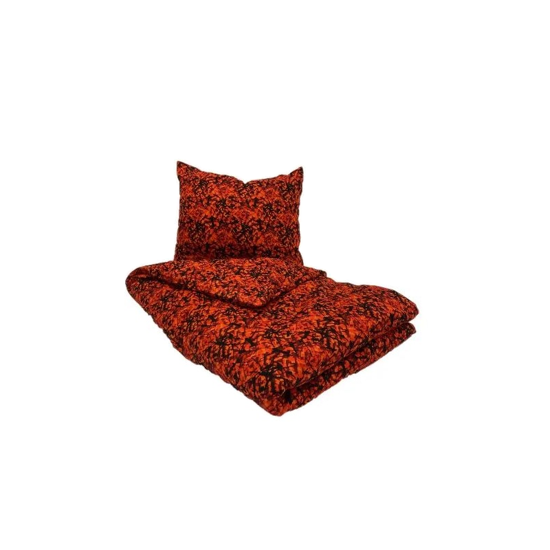 Einzelbettbezug mit Kissenbezug aus 100%-Baumwolle – Bettdecke hat einen Aufdruck in Form von Danish Plush RED – geeignet für eine LKW-Kabine – zum Ausschlafen auf der Straße – Maße: 140 x 200 cm – bei MAX. 60 Grad waschen!!