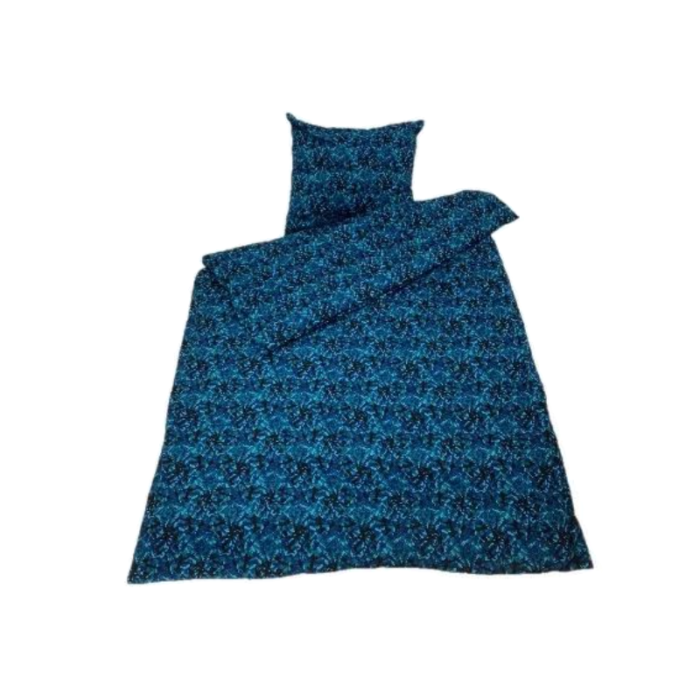 Eenpersoons dekbed overtrek met kussensloop van 100% katoen - dekbed is voorzien van een print in de vorm van Deens Pluche BLAUW - geschikt voor een vrachtwagen cabine - uitgeslapen onderweg - afmetingen: 140 x 200 cm - wassen op MAX 40 graden!!