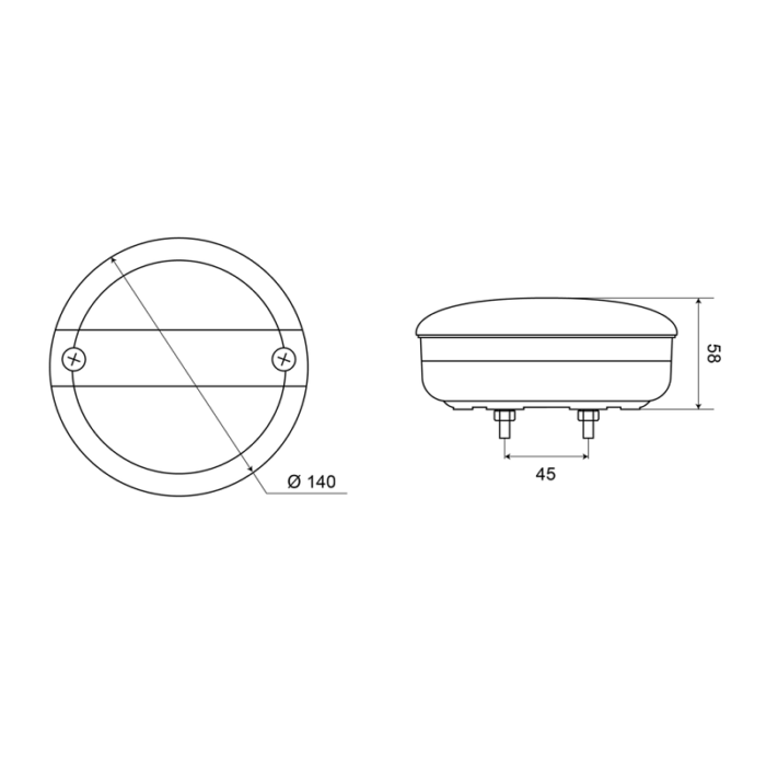 Afmetingen AEB LOW achterlicht - EAN: 5414184270053