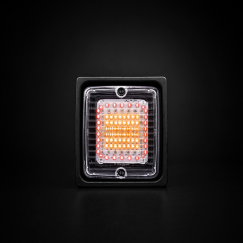 Strands IZE LED achterlicht 3 in 1 met stadslicht, remlicht en knipperlicht functie functie - achterlicht Deense bumper die geschikt is voor 24 volt / vrachtwagen gebruik - met ECE R6 D en R7 Y keurmerk - Strands 800108 - EAN: 7323030187057