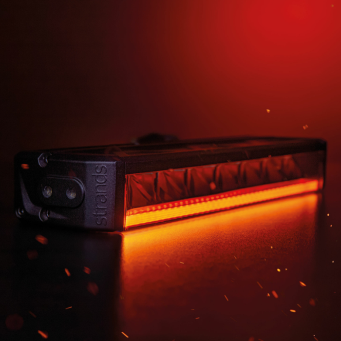 Strands Firefly LED bar 10'' - LED bar met ORANJE en WIT standlicht - extreem platte LED bar die geschikt is voor 12 en 24 volt gebruik - Strands 809401 - EAN: 7350133816454