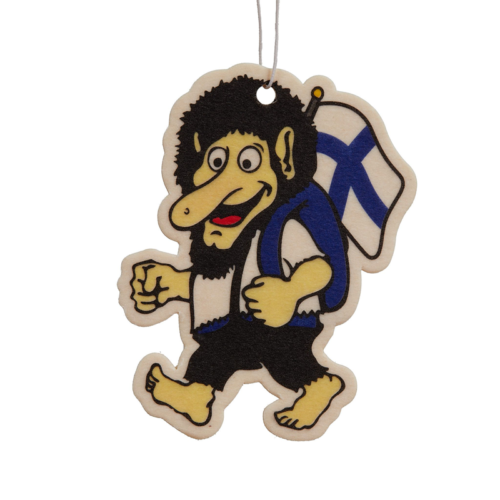Fragrance pendant Troll with flag from Finland - air freshener with the scent of Jasmine - Nedking accessory