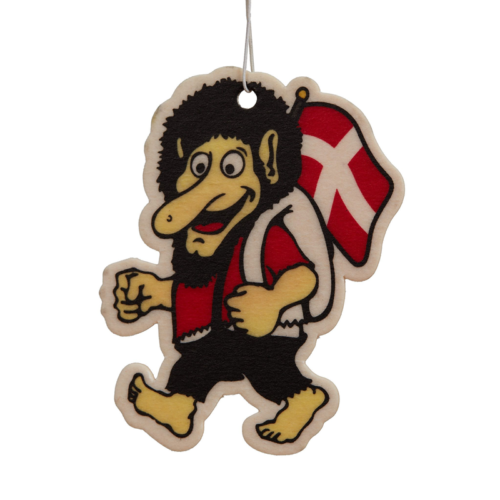 Fragrance pendant Troll with flag from Denmark - air freshener with the scent of Jasmine - Nedking accessory