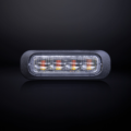 Strands Dark Knight 4 LED flitser ORANJE met helder glas - LED strobe met ECE R65 keurmerk - - Strands 850401 - EAN: 7350133813507