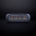 Strands Dark Knight 4 LED flitser ORANJE met donker / smoke glas - LED strobe met ECE R65 keurmerk - Strands 850402 - EAN: 7350133813514