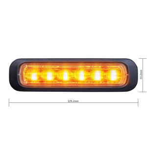 Strands Dark Knight 6 LED flash ORANGE with clear glass - LED strobe with ECE R65 quality mark - - Strands 850403 - EAN: 7350133813521