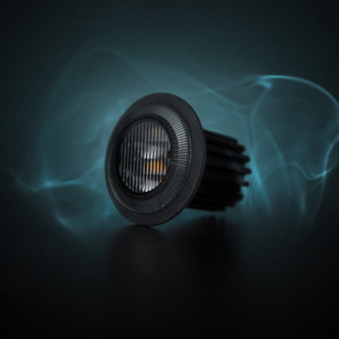 Strands Dark Knight Gloria LED-Blitzer ORANGE mit dunklem / Smoke-Glas - LED-Strobe mit ECE R65 Prüfzeichen - Strands 850419 - EAN: 7350133816621