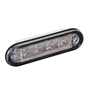 C2-98 Markierungsleuchte WEISS – AEB LED Markierungsleuchte weiß mit klarem Glas – ECE R7-Gütezeichen – für 12- und 24-Volt-Nutzung – EAN: 5414184550551