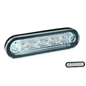 C2-98 markeringslamp WIT - AEB LED markeringslamp wit met helder glas - ECE R7 keurmerk - voor 12 & 24 volt gebruik - EAN: 5414184550551