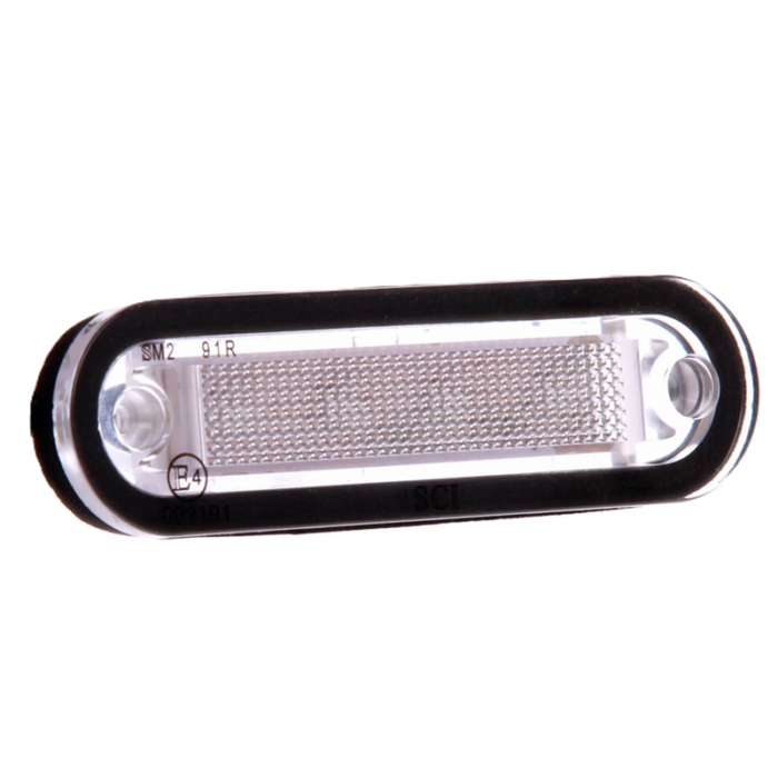 C2-98 markeringslamp ORANJE - AEB LED markeringslamp wit met helder glas - ECE R91 keurmerk - voor 12 & 24 volt gebruik - EAN: 5414184550568