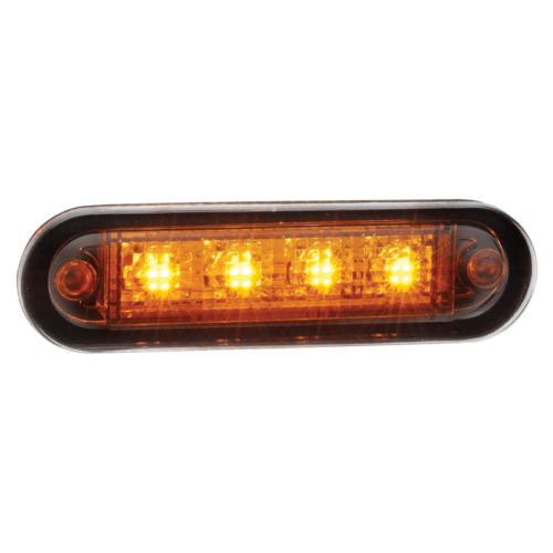 C2-98 marker lamp ORANGE - AEB LED marker lamp white with clear glass - ECE R91 quality mark - for 12 & 24 volt use - EAN: 5414184550568