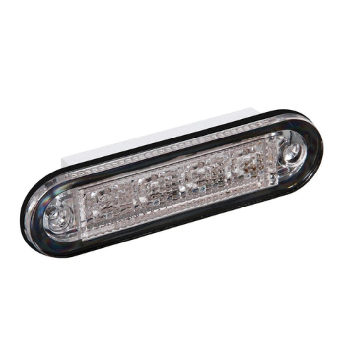 C2-98 markeringslamp ROOD - AEB LED markeringslamp wit met helder glas - ECE R7 keurmerk - voor 12 & 24 volt gebruik - EAN: 5414184550575