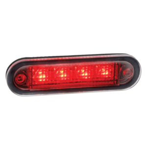 C2-98 markeringslamp ROOD - AEB LED markeringslamp wit met helder glas - ECE R7 keurmerk - voor 12 & 24 volt gebruik - EAN: 5414184550575