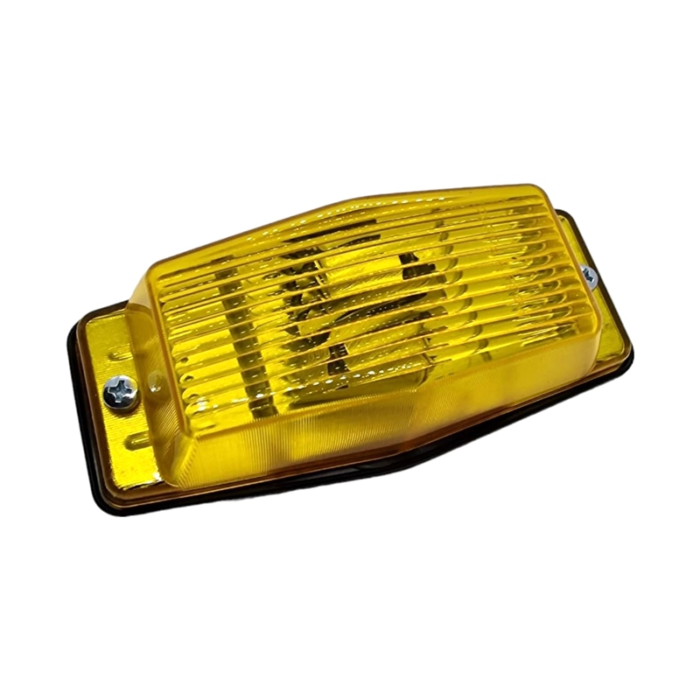 Double Dutch with YELLOW lamp glass - suitable for 12 and 24 volt use - double-pole lamp for car, truck, trailer and more - EAN: 6090539619655