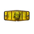 Dubbelbrander met GEEL lamp glas - geschikt voor 12 en 24 volt gebruik - dubbelpolige lamp voor auto, vrachtwagen, trailer en meer - EAN: 6090539619655