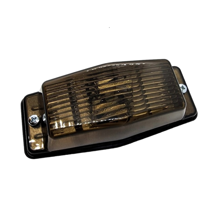 Doppelbrenner KLAR mit dunklem / Smoke-Lampenglas - geeignet für 12 und 24 Volt - zweipolige Lampe für Auto, LKW, Trailer und mehr - EAN: 6090539824875