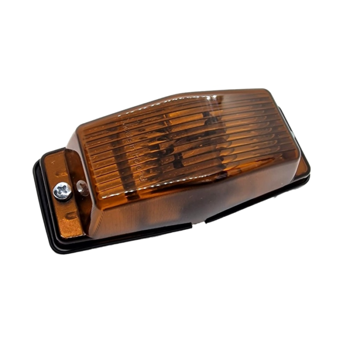 Doppelbrenner ORANGE mit dunklem / Smoke-Lampenglas - geeignet für 12 und 24 Volt Betrieb - zweipolige Lampe für Auto, LKW, Trailer und mehr - EAN: 6090539958983