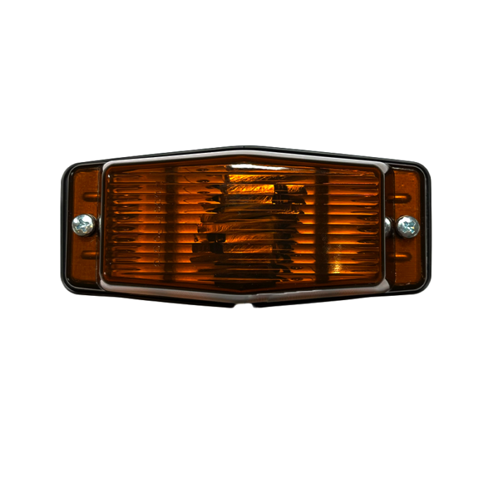 Doppelbrenner ORANGE mit dunklem / Smoke-Lampenglas - geeignet für 12 und 24 Volt Betrieb - zweipolige Lampe für Auto, LKW, Trailer und mehr - EAN: 6090539958983