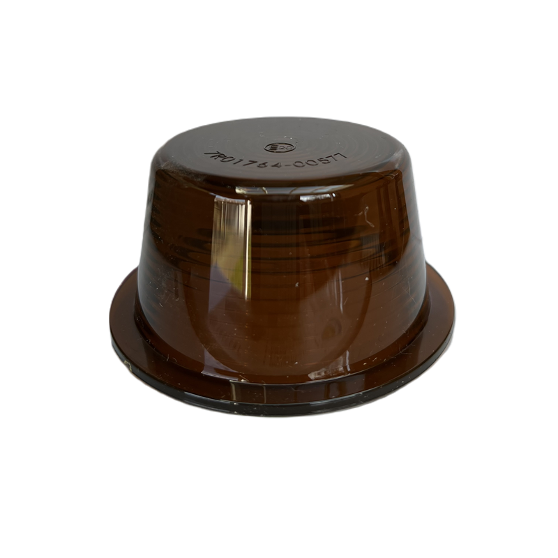Gylle lens oranje - BLACK-LINE - los lampglas voor de Deense breedtelamp - max r5w lamp onder het glaasje steken - geschikt voor de rubber breedtelamp van het Zweedse merk Gylle - past ook in Horpol, WAS en Strands breedtelamp